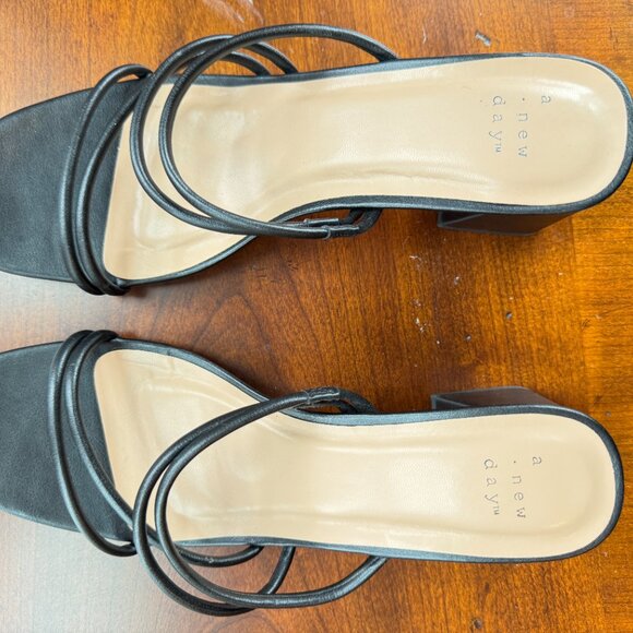 A New Day Black Strappy Heels - Picture 6 of 11